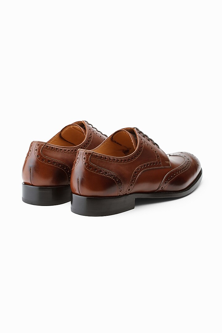 Medium Brown Leather Hand Painted Loafers by 3DM Lifestyle at Pernia's Pop Up Shop
