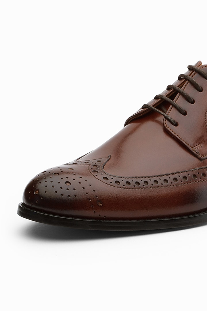 Medium Brown Leather Hand Painted Loafers by 3DM Lifestyle at Pernia's Pop Up Shop