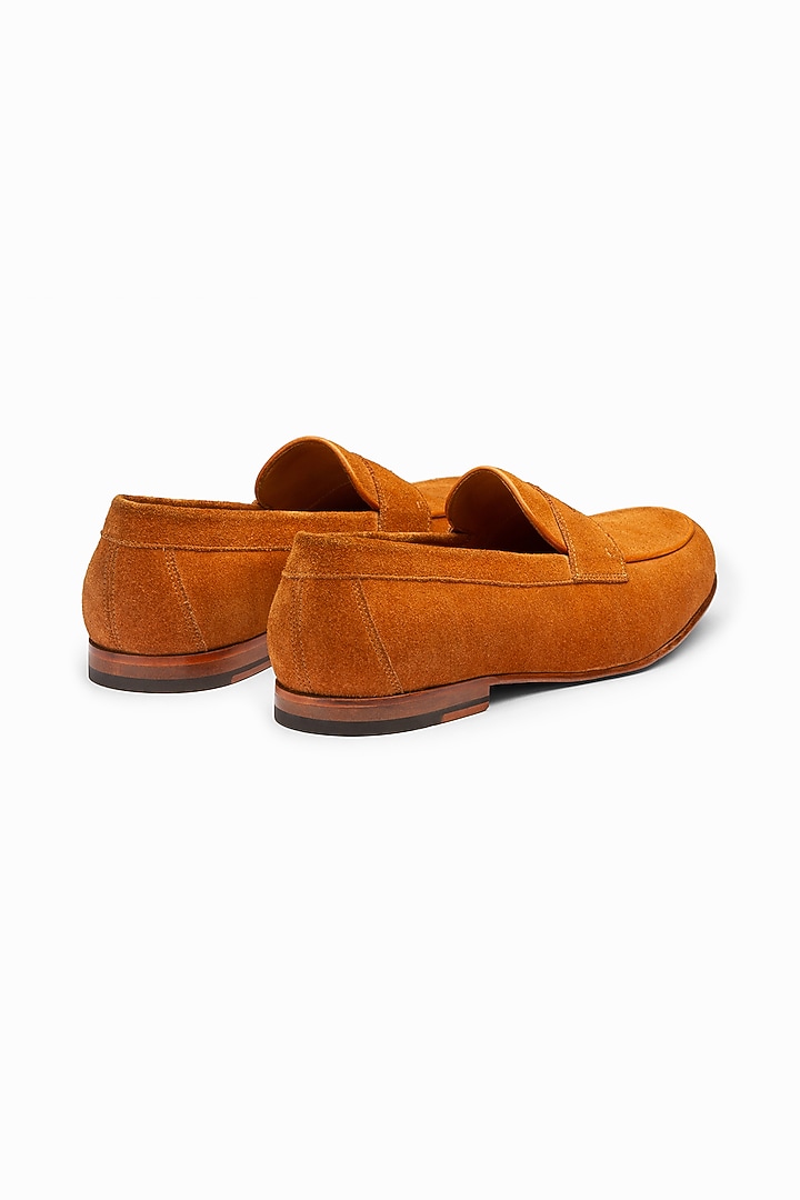 Orange Suede Hand Painted Shoes by 3DM Lifestyle at Pernia's Pop Up Shop