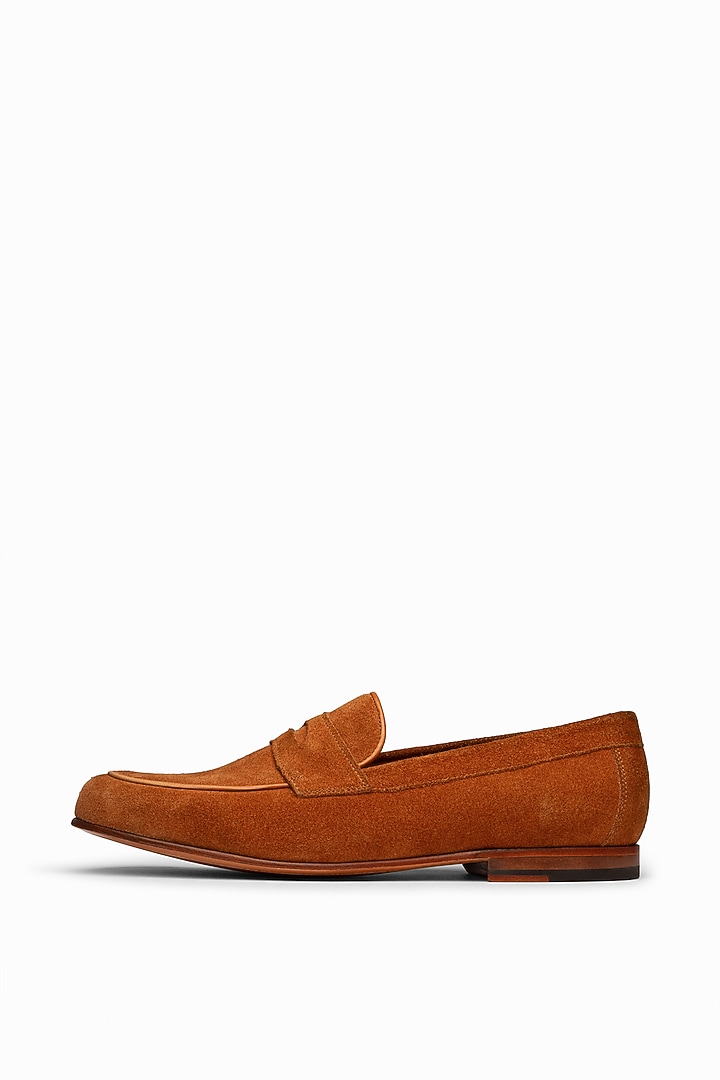 Orange Suede Hand Painted Shoes by 3DM Lifestyle at Pernia's Pop Up Shop