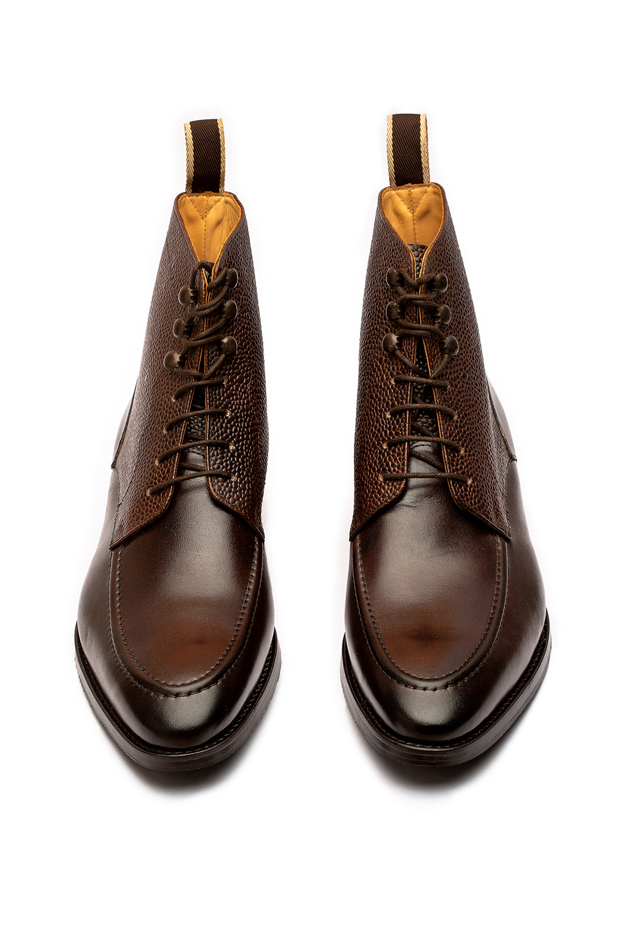 Dark Brown Leather Hand Painted Shoes by 3DM Lifestyle