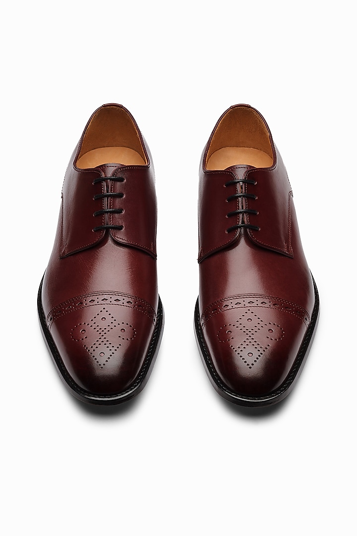 Burgundy Hand Painted Shoes by 3DM Lifestyle