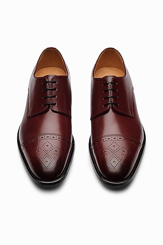 Burgundy Hand Painted Shoes by 3DM Lifestyle