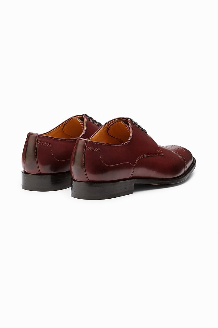Burgundy Hand Painted Shoes by 3DM Lifestyle at Pernia's Pop Up Shop