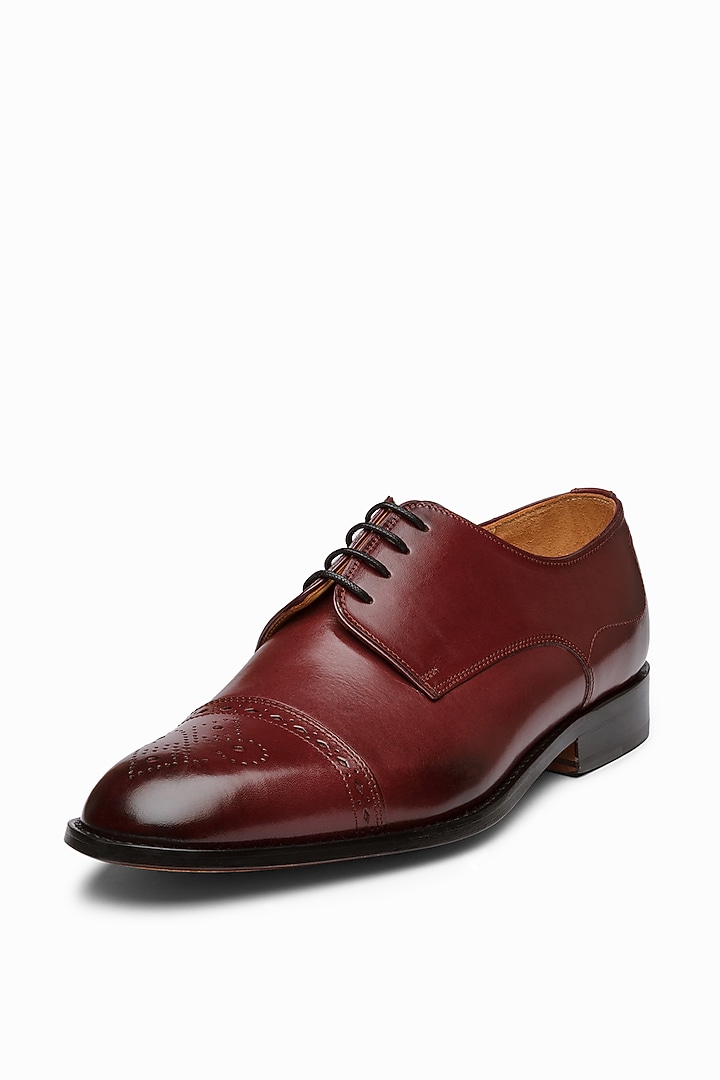 Burgundy Hand Painted Shoes by 3DM Lifestyle at Pernia's Pop Up Shop