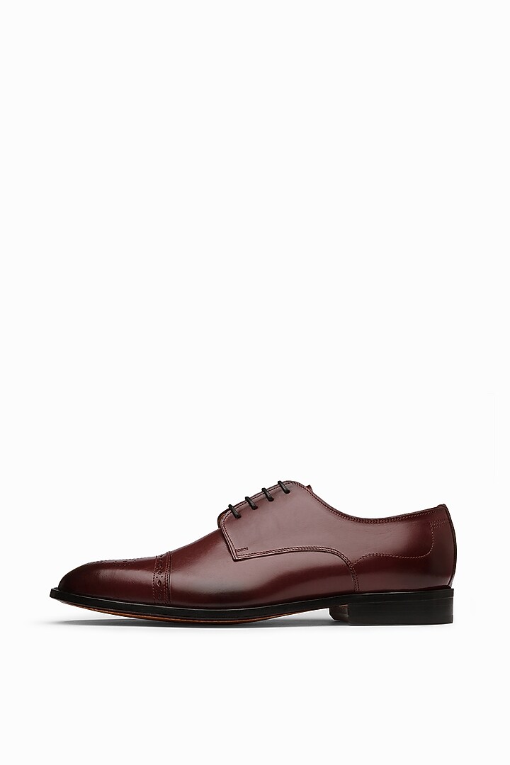 Burgundy Hand Painted Shoes by 3DM Lifestyle at Pernia's Pop Up Shop