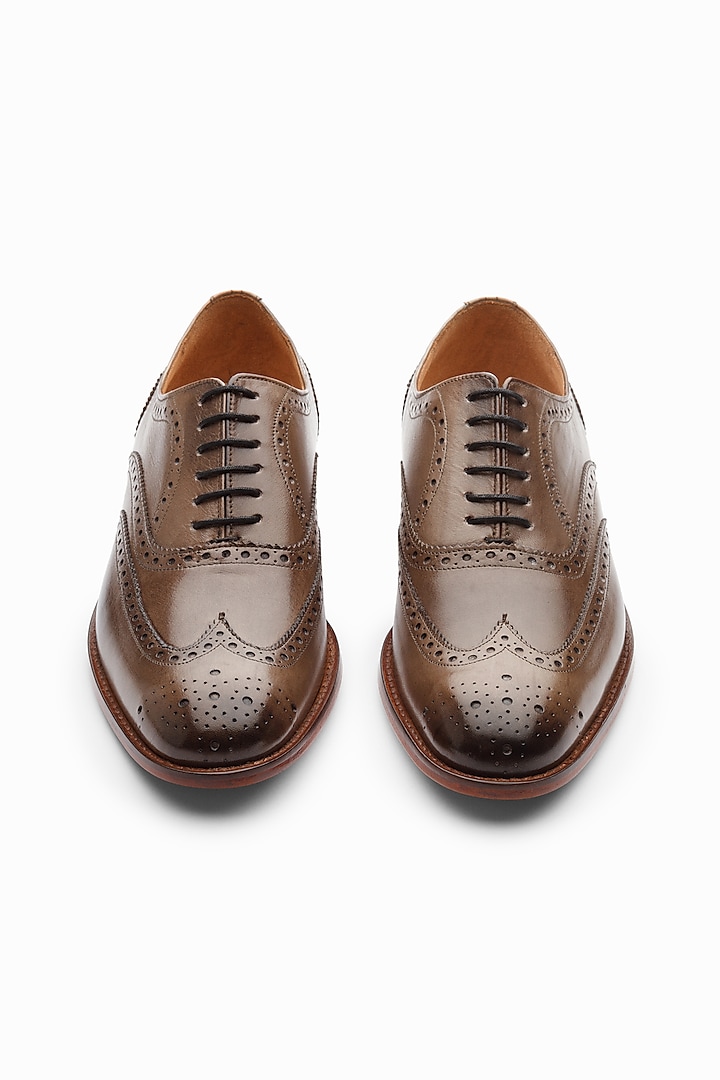 Dust Brown Hand Painted Shoes by 3DM Lifestyle