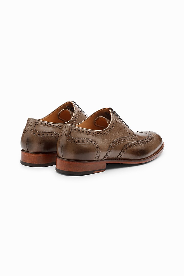Dust Brown Hand Painted Shoes by 3DM Lifestyle at Pernia's Pop Up Shop