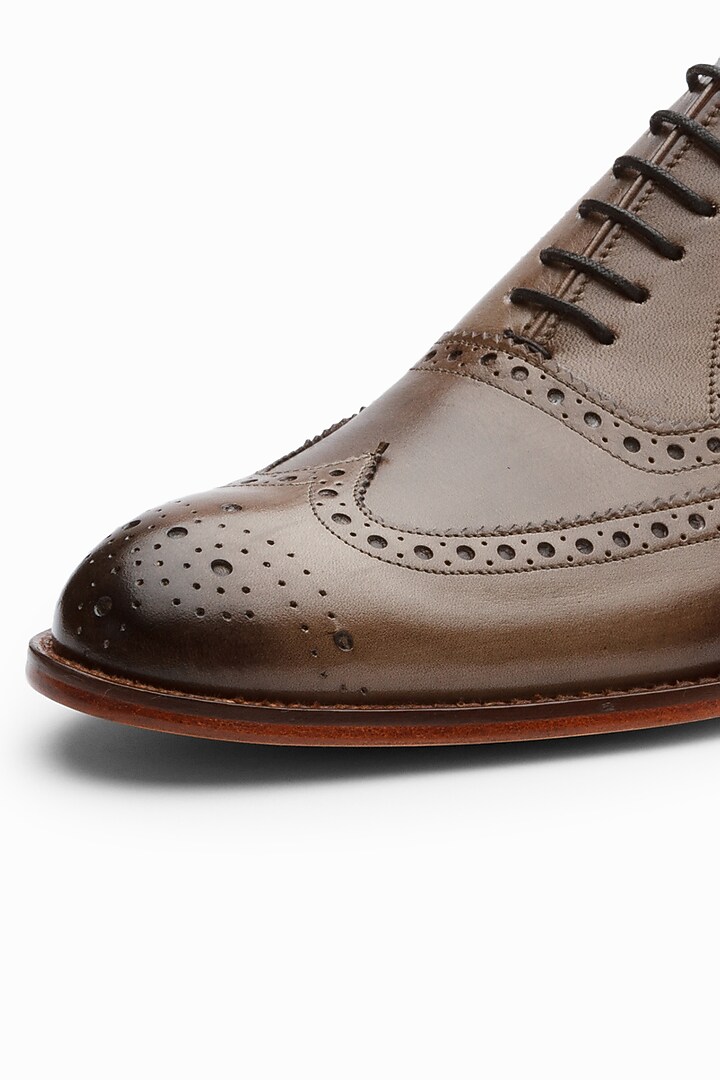Dust Brown Hand Painted Shoes by 3DM Lifestyle at Pernia's Pop Up Shop