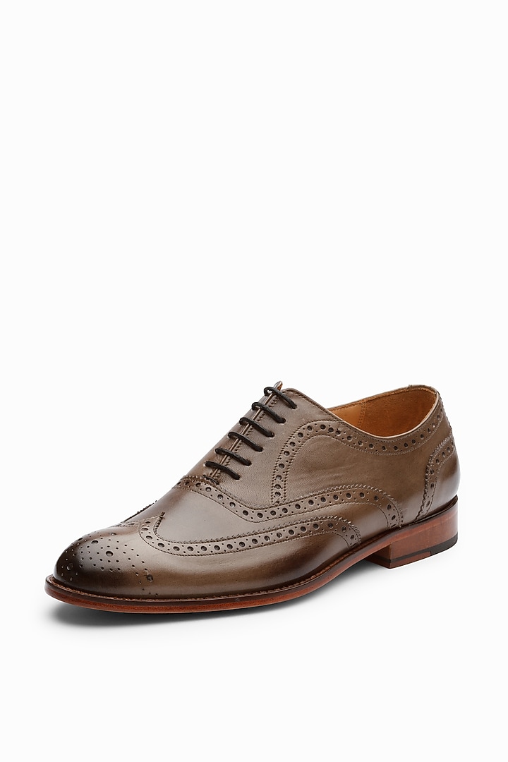 Dust Brown Hand Painted Shoes by 3DM Lifestyle at Pernia's Pop Up Shop