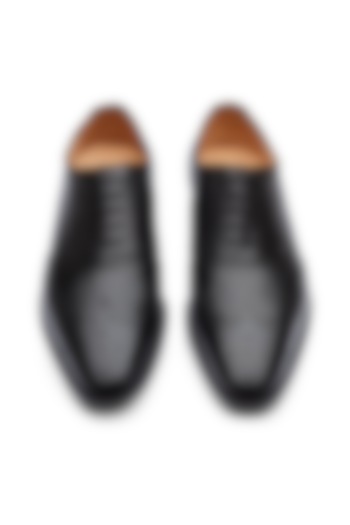 Grain Black Leather Shoes by 3DM Lifestyle
