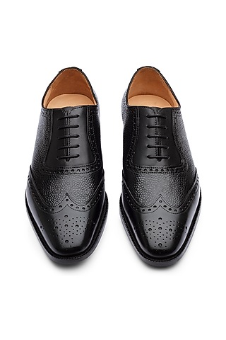 Grain Black Leather Shoes by 3DM Lifestyle