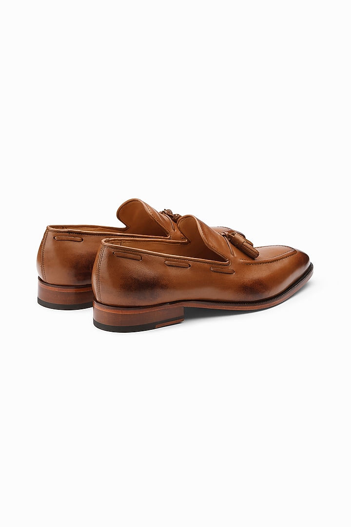 Tan Leather Brogue Shoes by 3DM Lifestyle at Pernia's Pop Up Shop