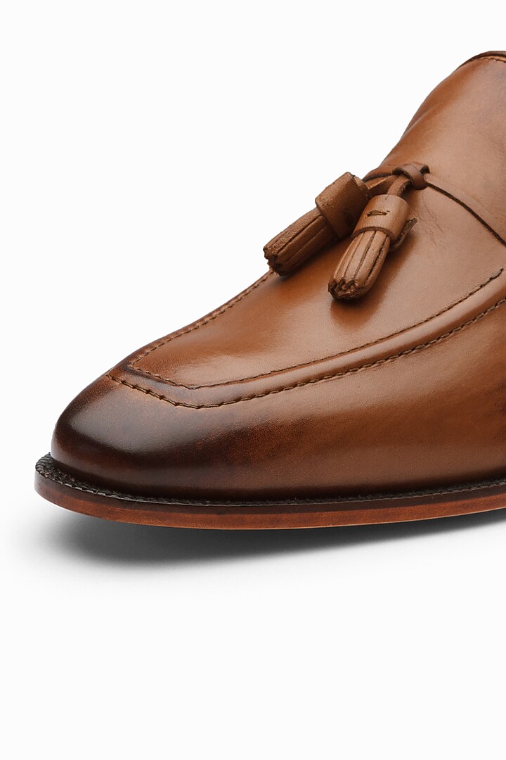 Tan Leather Brogue Shoes by 3DM Lifestyle at Pernia's Pop Up Shop