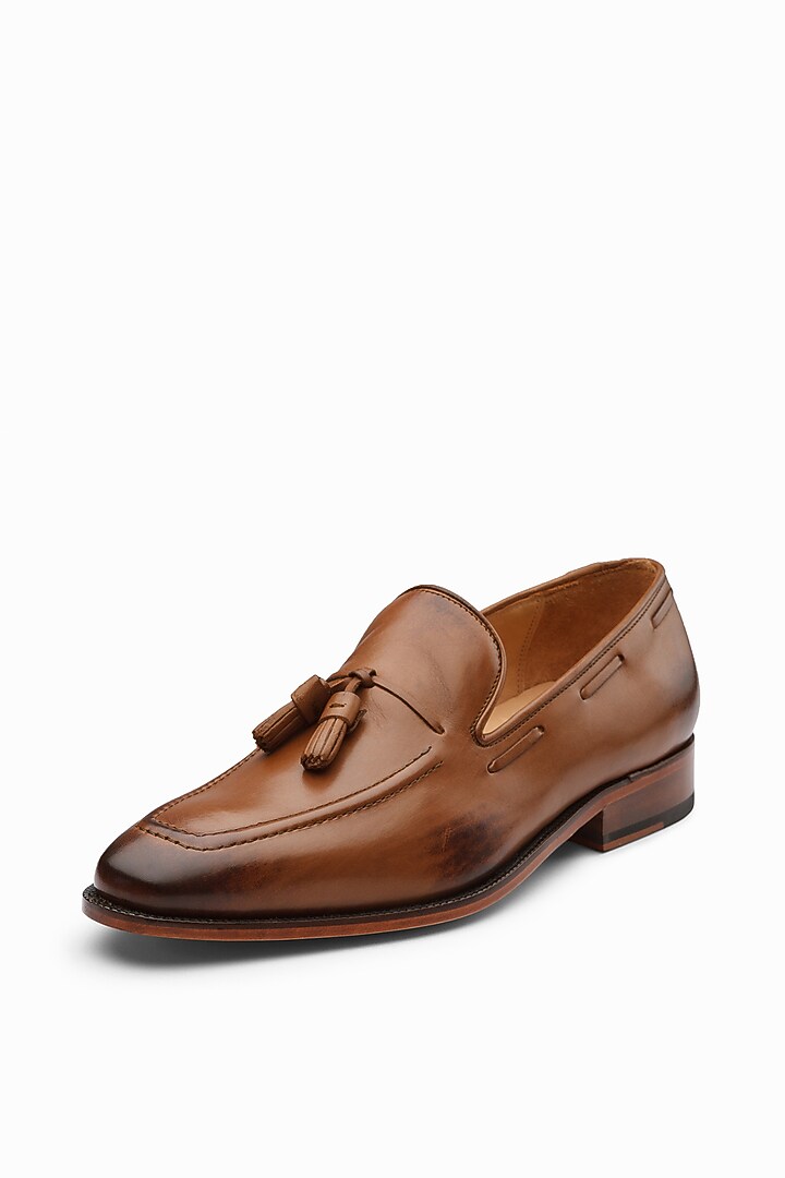 Tan Leather Brogue Shoes by 3DM Lifestyle at Pernia's Pop Up Shop