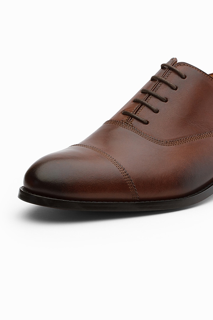 Medium Brown Leather Brogue Shoes by 3DM Lifestyle at Pernia's Pop Up Shop