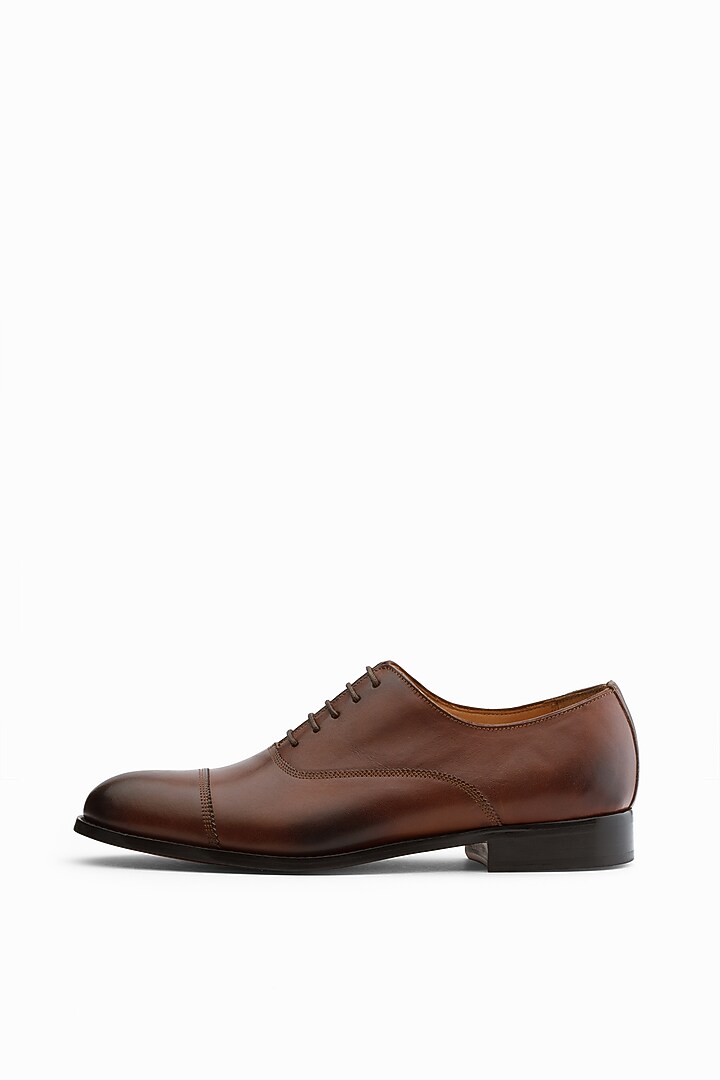 Medium Brown Leather Brogue Shoes by 3DM Lifestyle at Pernia's Pop Up Shop