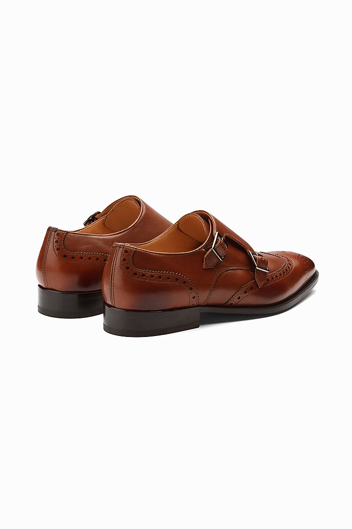 Dark Cognac Leather Brogue Shoes by 3DM Lifestyle at Pernia's Pop Up Shop