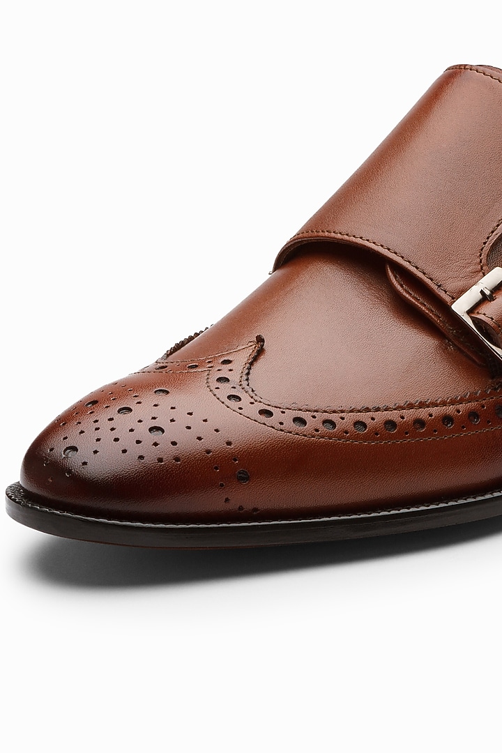 Dark Cognac Leather Brogue Shoes by 3DM Lifestyle at Pernia's Pop Up Shop