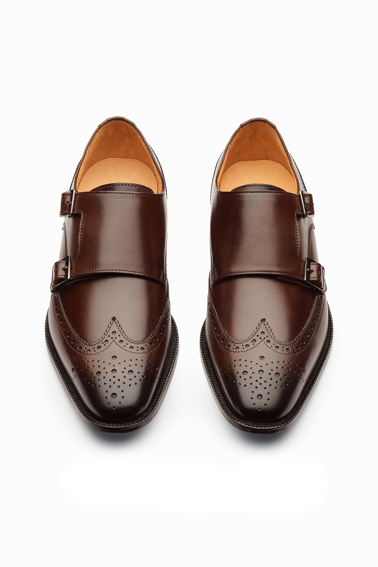 Dark Brown Leather Brogue Shoes by 3DM Lifestyle
