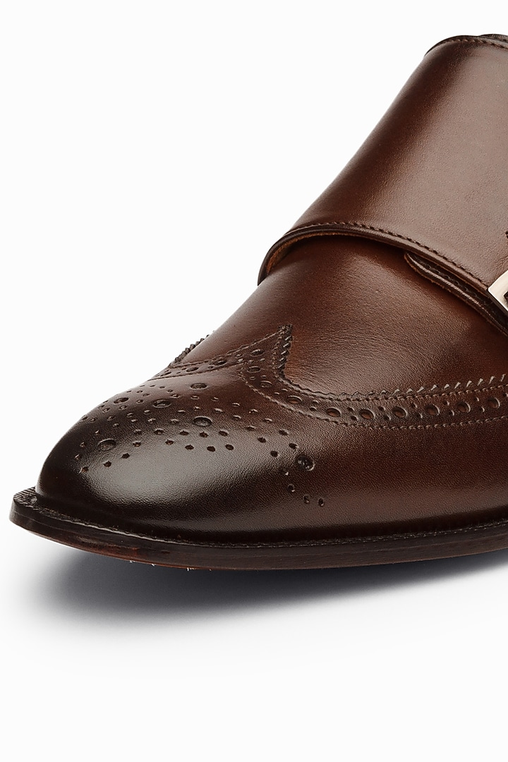 Dark Brown Leather Brogue Shoes by 3DM Lifestyle at Pernia's Pop Up Shop