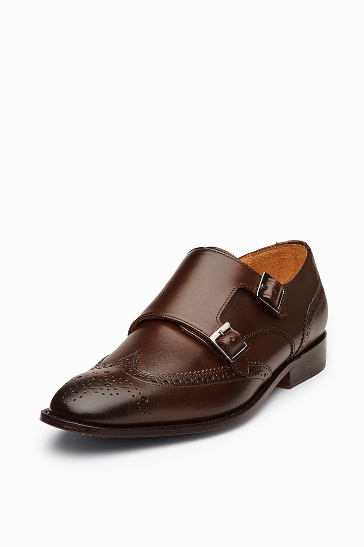 Dark Brown Leather Brogue Shoes by 3DM Lifestyle at Pernia's Pop Up Shop