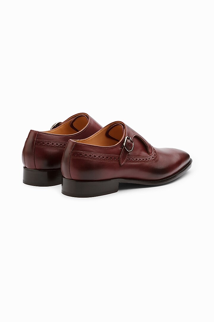 Burgundy Full Grain Leather Brogue Shoes by 3DM Lifestyle at Pernia's Pop Up Shop