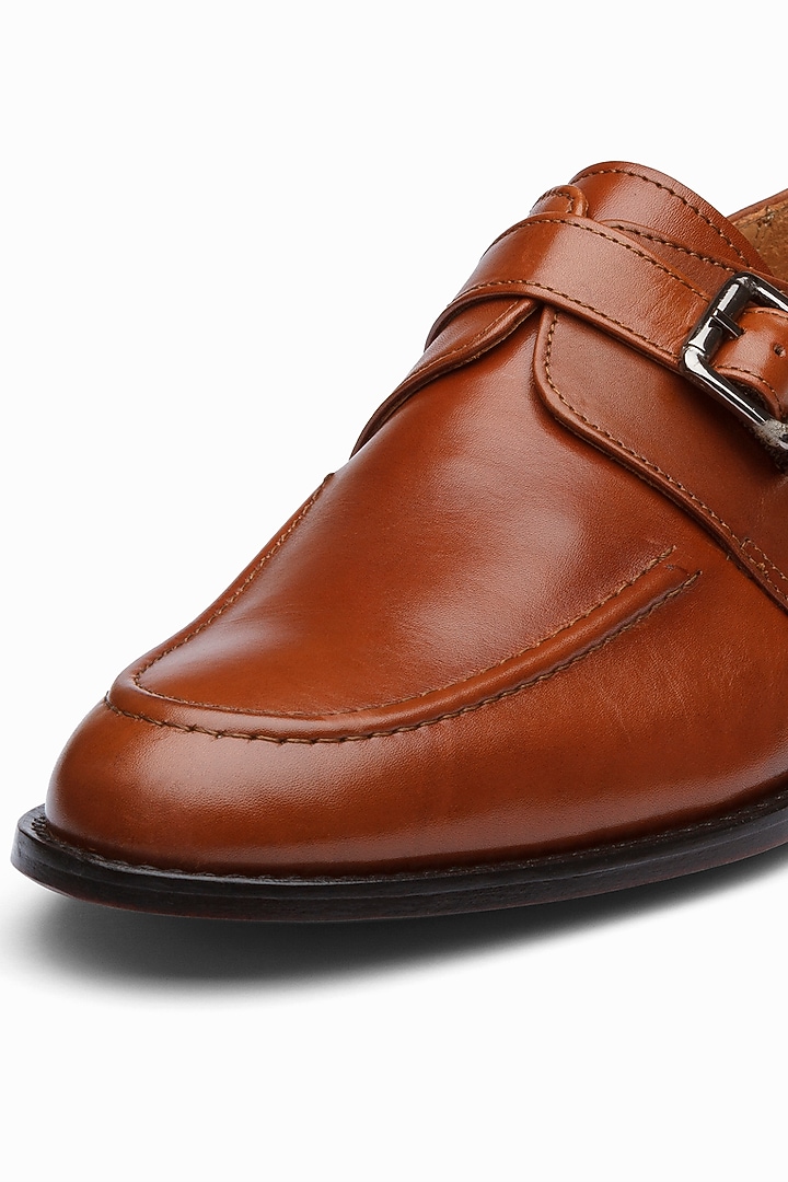 Cognac Full Grain Leather Brogue Shoes by 3DM Lifestyle at Pernia's Pop Up Shop