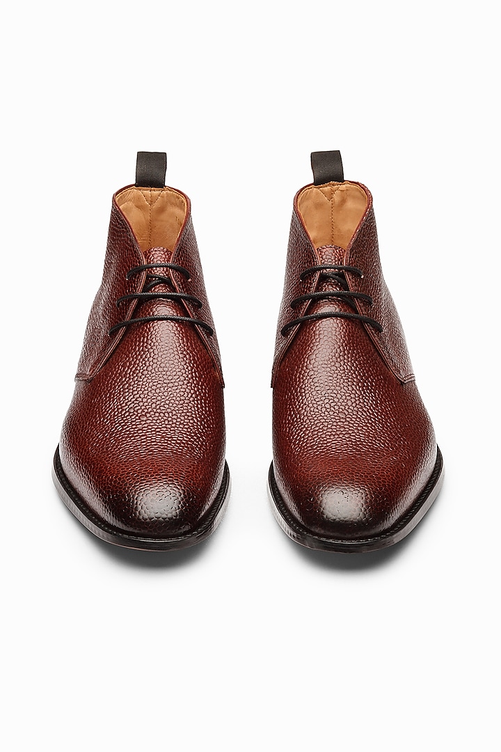 Burgundy Leather Chelsea Boots by 3DM Lifestyle