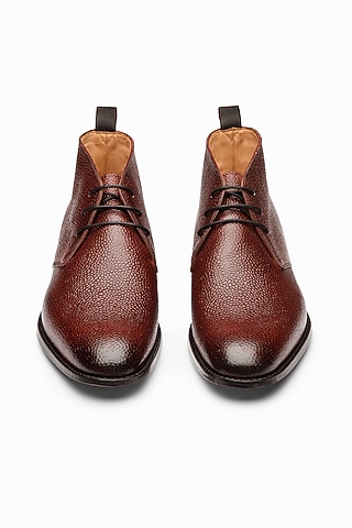 Burgundy Leather Chelsea Boots by 3DM Lifestyle