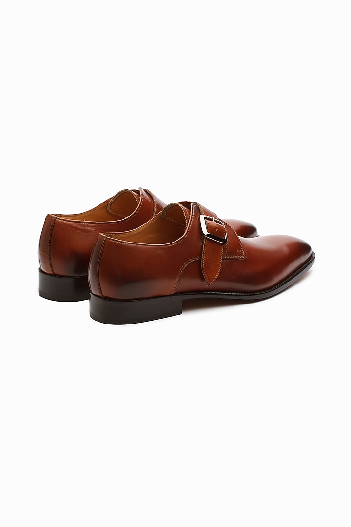 Dark Cognac Leather Brogue Shoes by 3DM Lifestyle at Pernia's Pop Up Shop