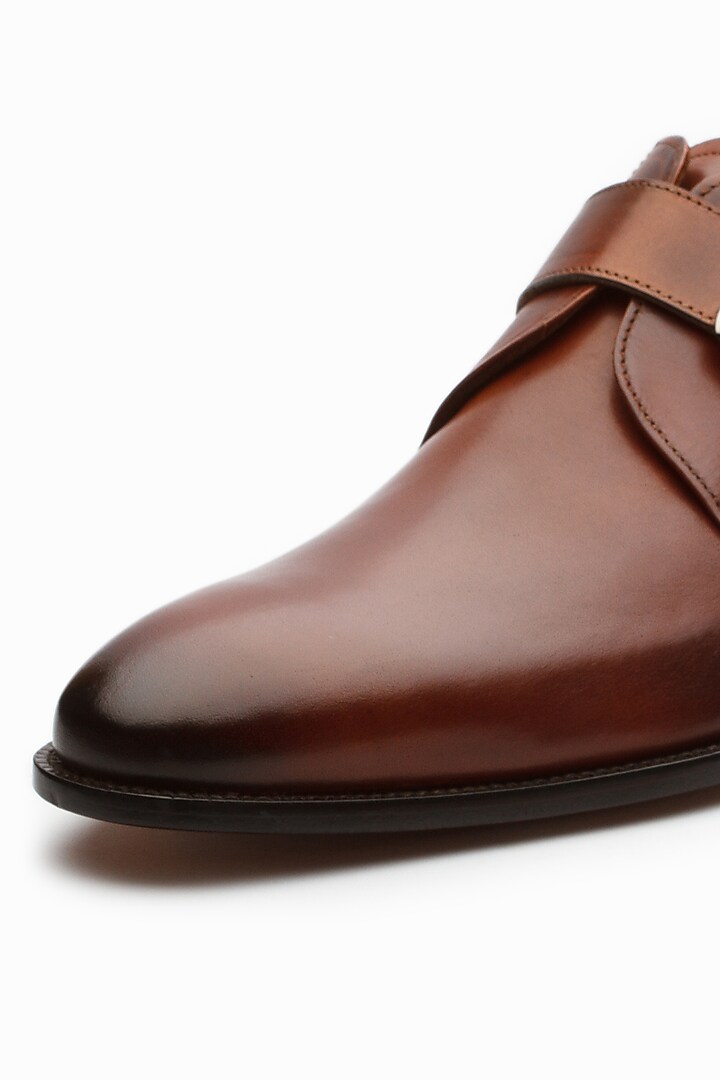 Dark Cognac Leather Brogue Shoes by 3DM Lifestyle at Pernia's Pop Up Shop