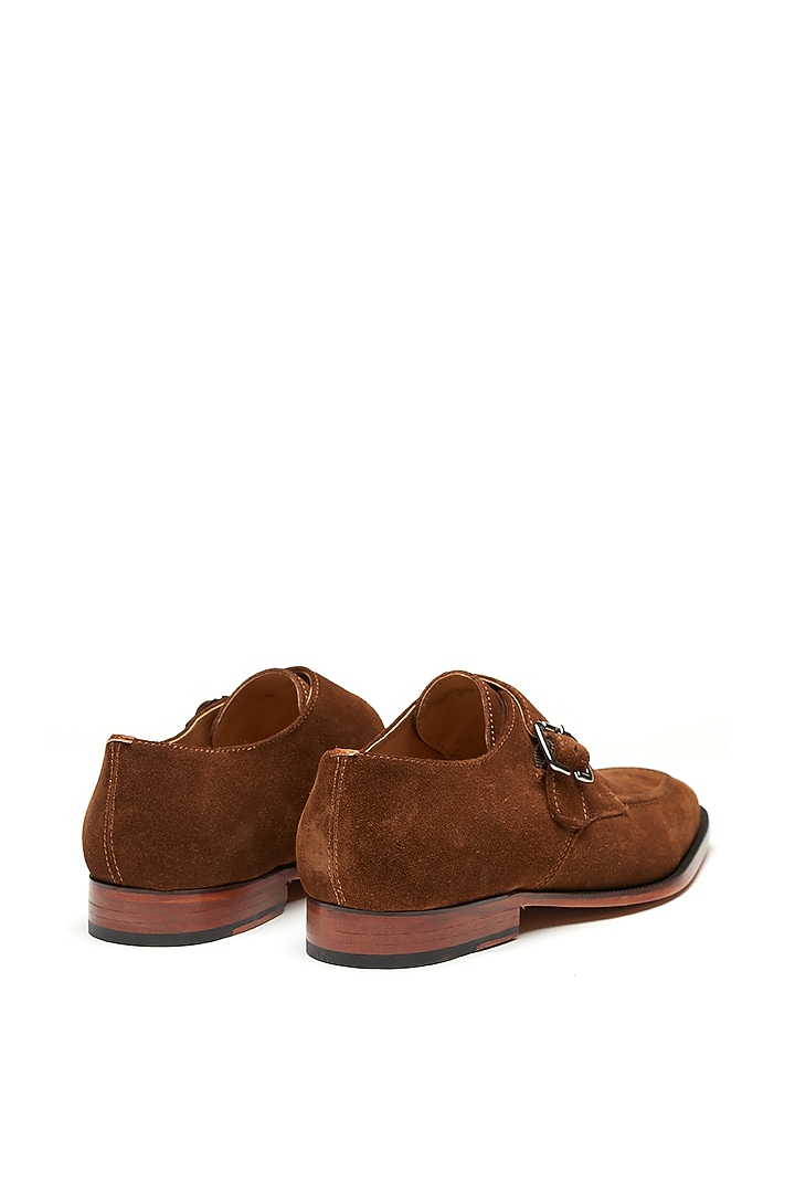 Brown Calf Leather Monk Strap Shoes by 3DM Lifestyle at Pernia's Pop Up Shop