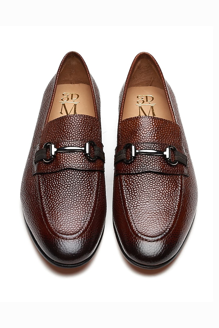 Brown Calf Leather Loafers by 3DM Lifestyle at Pernia's Pop Up Shop