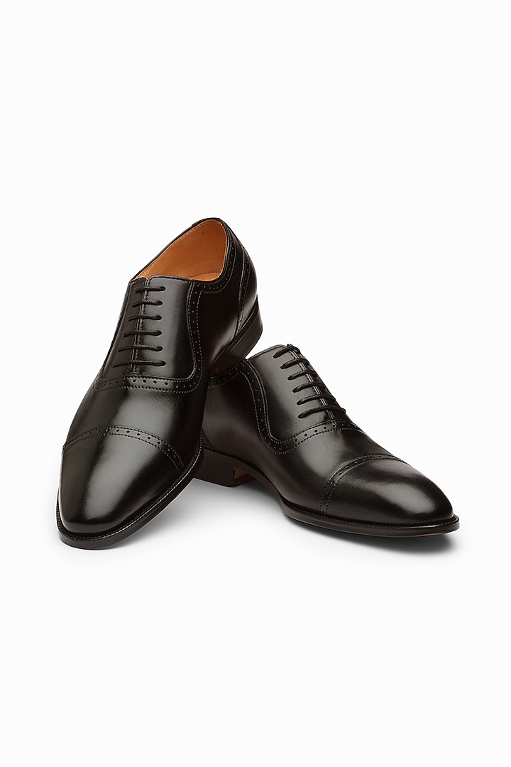 Black Calf-Skin Leather Shoes by 3DM Lifestyle at Pernia display picture 1