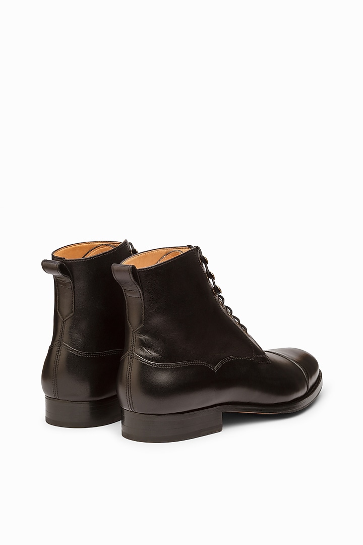 Black Leather Suede Boots by 3DM Lifestyle at Pernia's Pop Up Shop