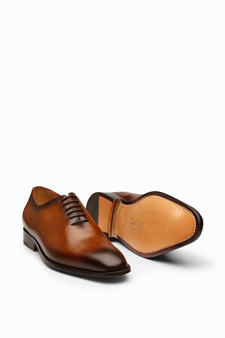 Brown Calf Leather Handpainted Loafers by 3DM Lifestyle at Pernia's Pop Up Shop