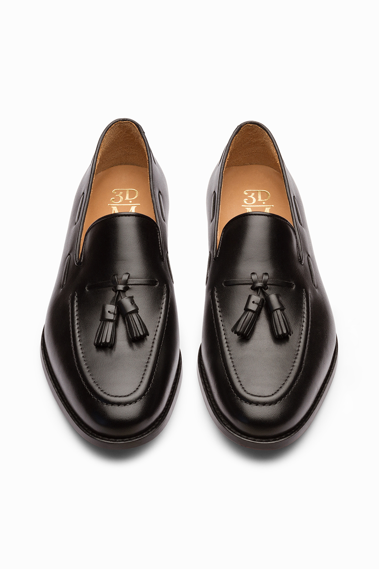 Black Handcrafted Leather Loafers by 3DM Lifestyle