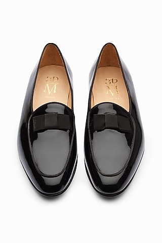 Black Full Grain Calf Leather Belgian Loafers by 3DM Lifestyle