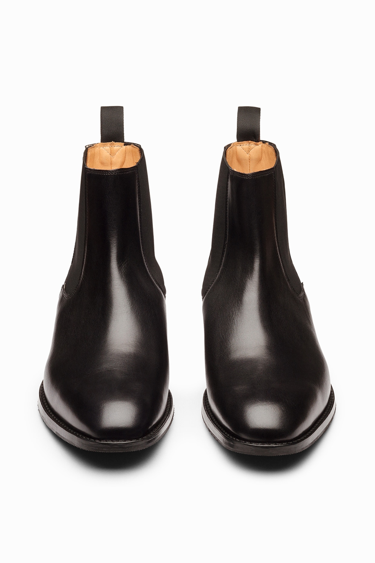 black painted chelsea boots