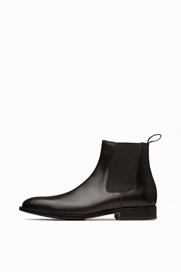 Black Hand Painted Chelsea Boots by 3DM Lifestyle at Pernia's Pop Up Shop