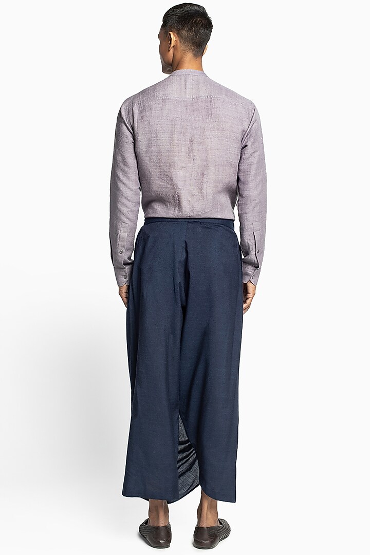 Lavender Silk Party Wear Shirt by Divyam Mehta Men at Pernia's Pop Up Shop