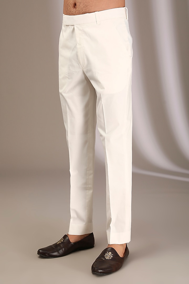 Ice Blue Raw Silk & Katan Silk Embroidered Kurta Set by Divyam Mehta Men at Pernia's Pop Up Shop