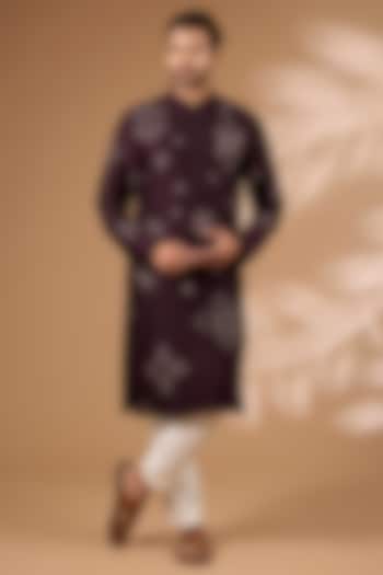 Falsa Raw Silk Kurta Set by Divyam Mehta Men