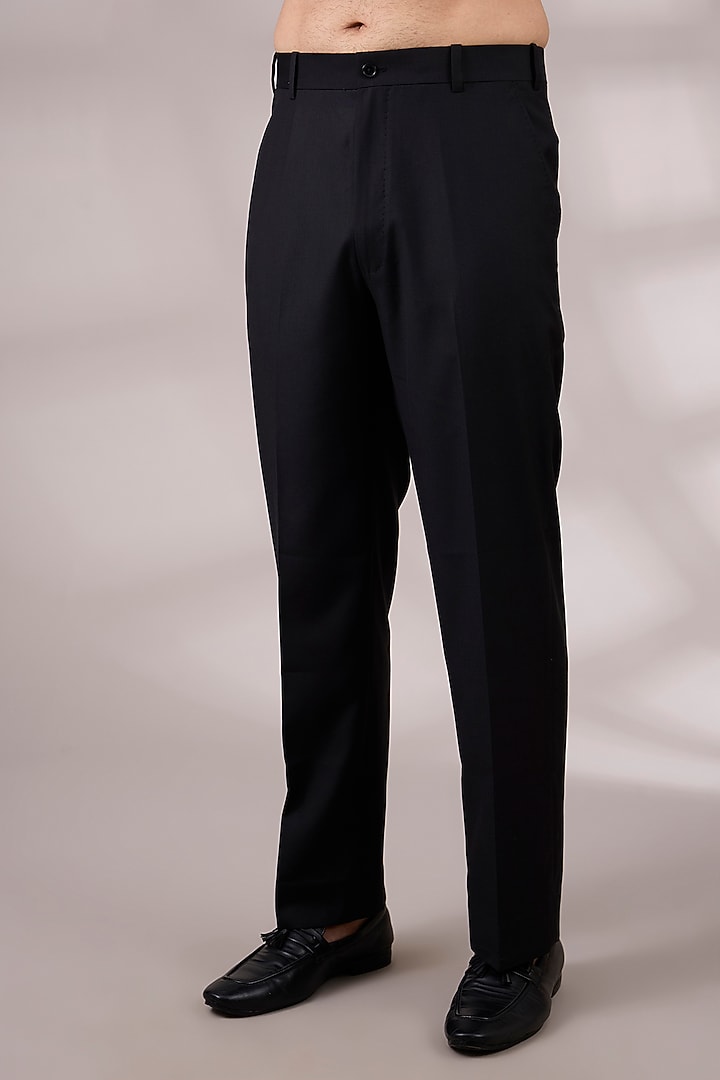Black Suiting Groom Bandhgala Set by Divyam Mehta Men at Pernia's Pop Up Shop