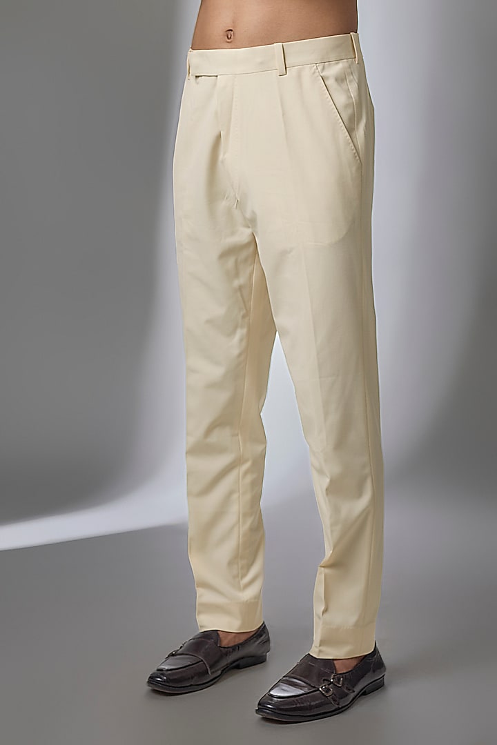 Ivory Matka Silk Groom Bandhgala Set by Divyam Mehta Men at Pernia's Pop Up Shop