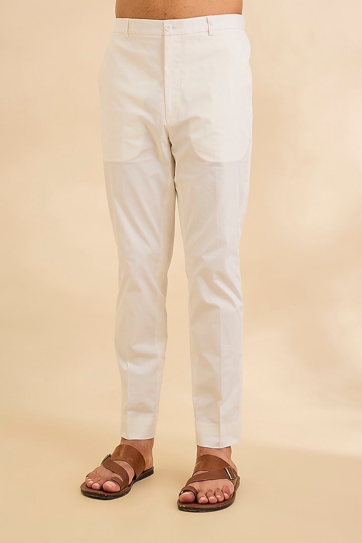 Kathal-Colored Raw Silk Kurta Set by Divyam Mehta Men at Pernia's Pop Up Shop