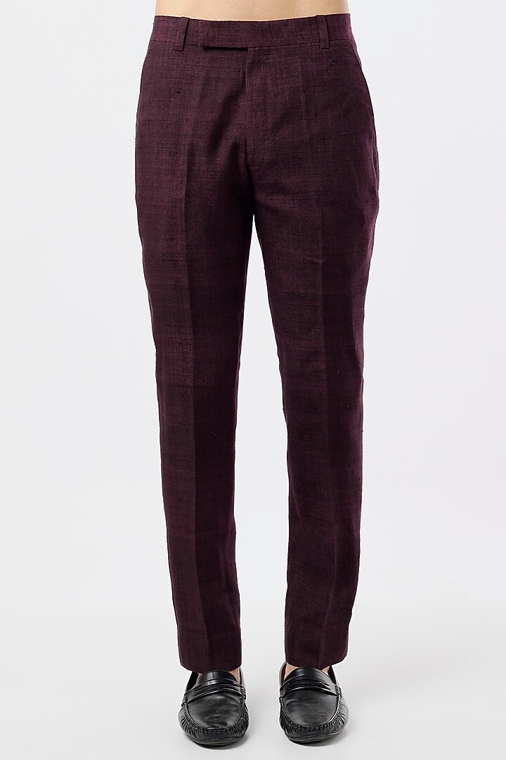 Falsa Silk Textured Groom Bandhgala Set by Divyam Mehta Men at Pernia's Pop Up Shop