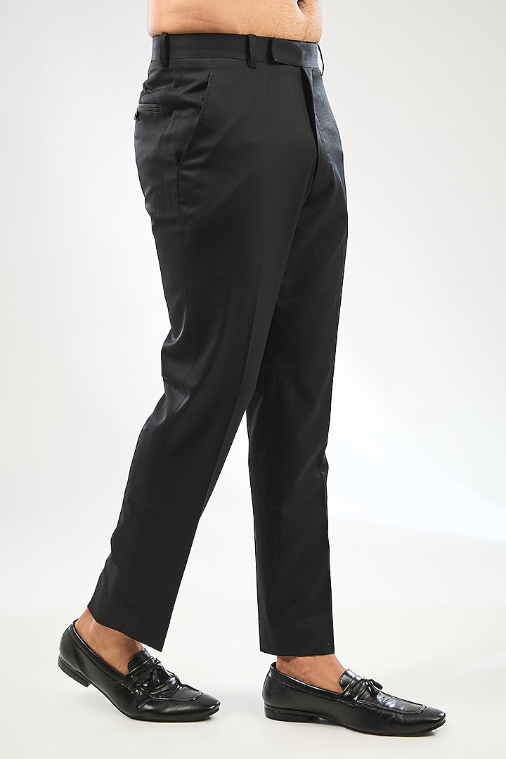 Black Silk Embroidered Groom Bandhgala Set by Divyam Mehta Men at Pernia's Pop Up Shop