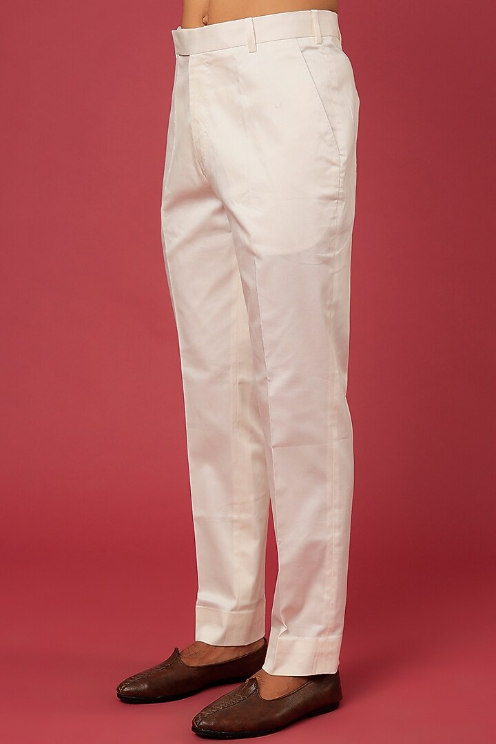 Peach Raw Silk Draped Kurta Set by Divyam Mehta Men at Pernia's Pop Up Shop